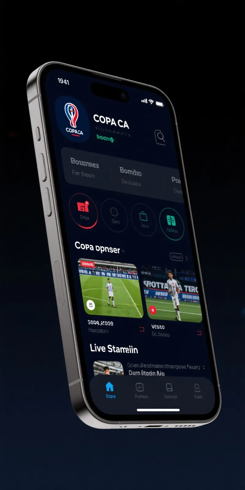 美洲杯 App Interface